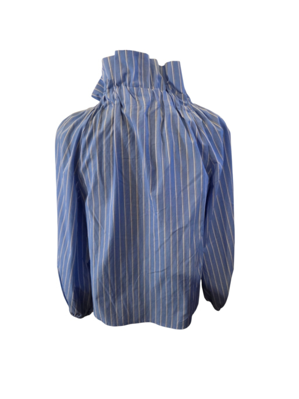 Free Assembly Striped Blouse, Size XS, Blue and White - Picture 4 of 7